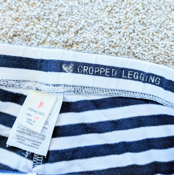 ⭐Lot of 2 J.Crew Crewcuts Leggings butterflies and stripes⭐ - Picture 6 of 7